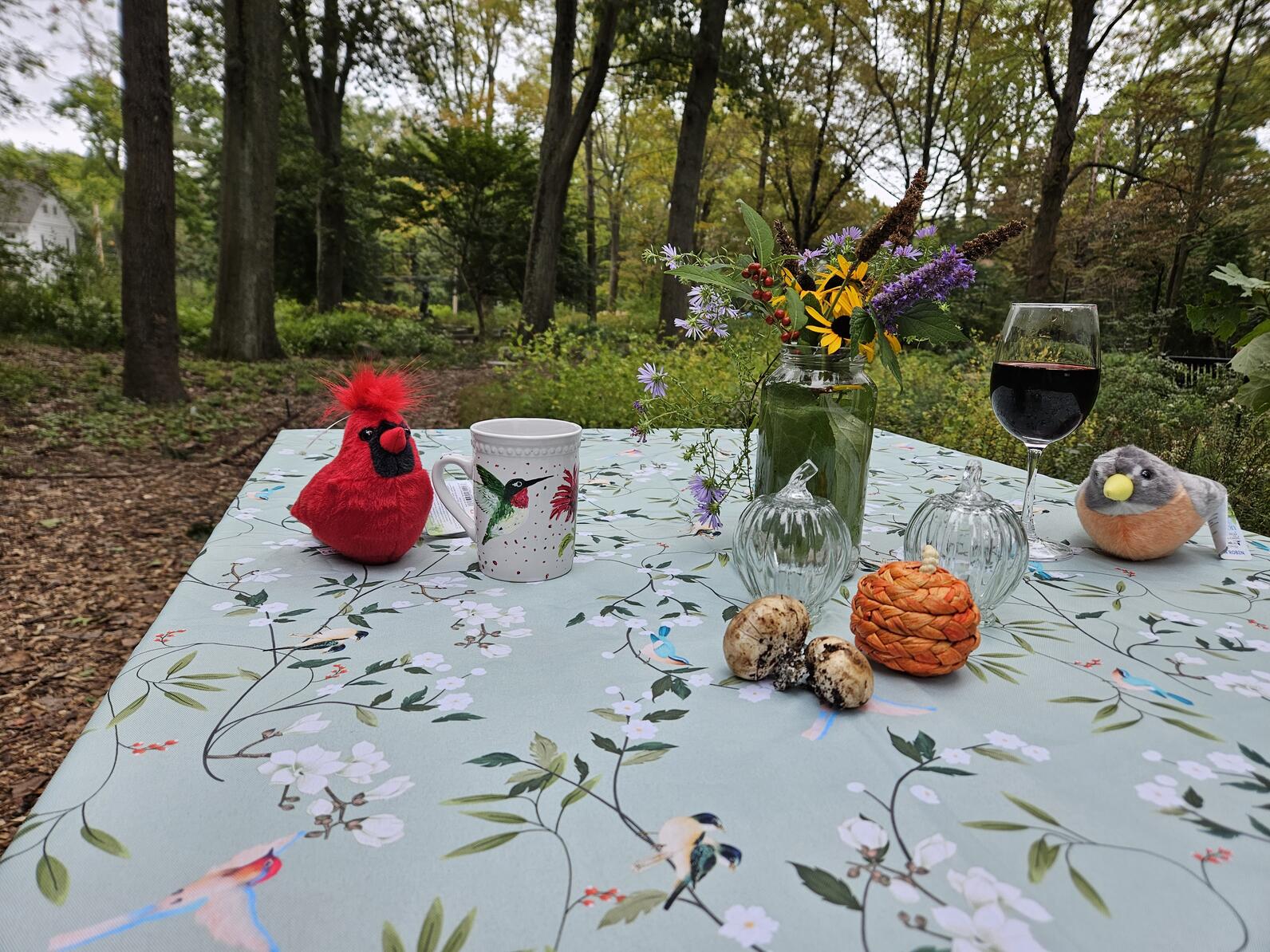 table in woods